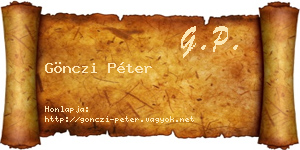 Gönczi Péter névjegykártya